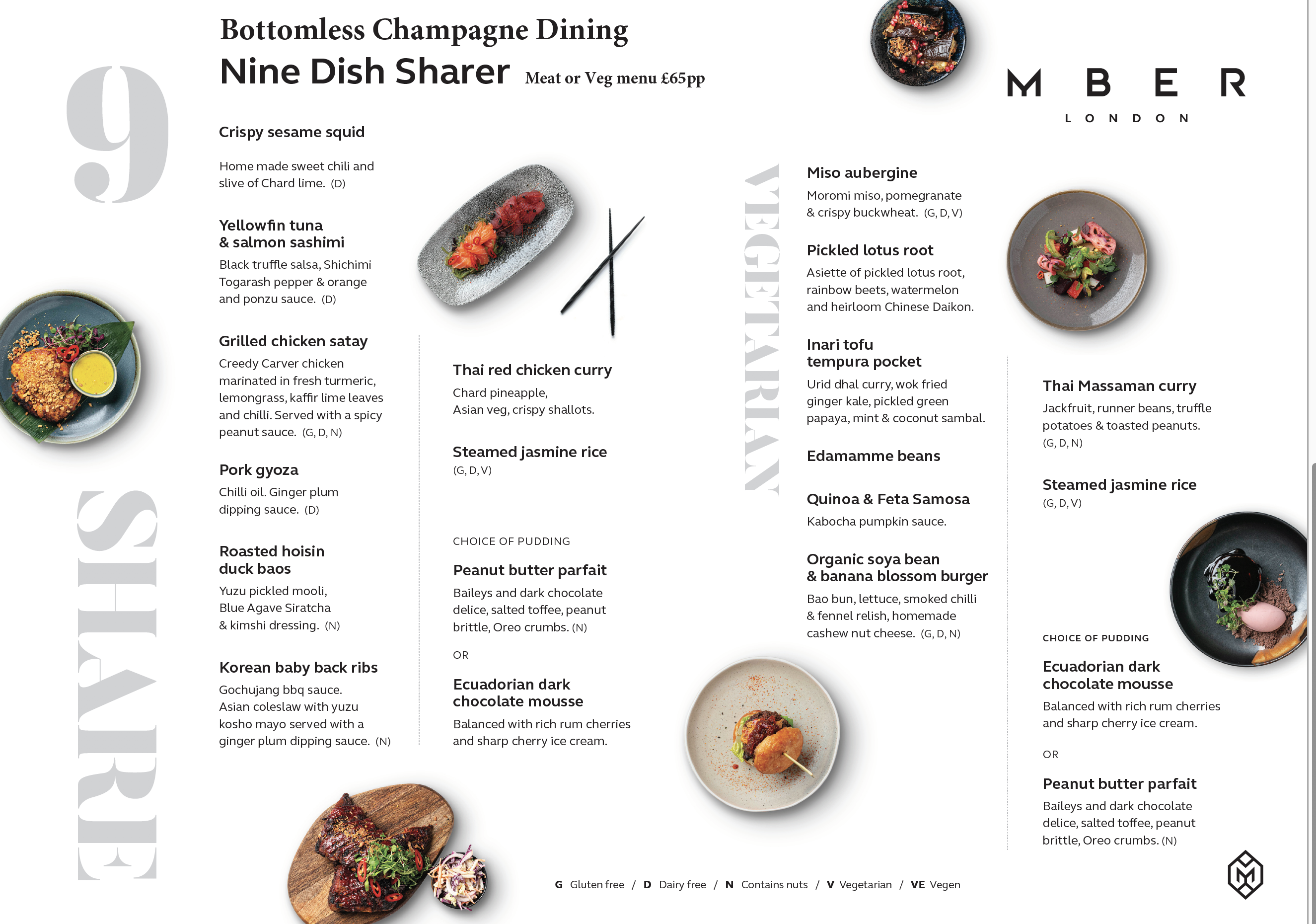 Bottomless Champagne Dining £65pp